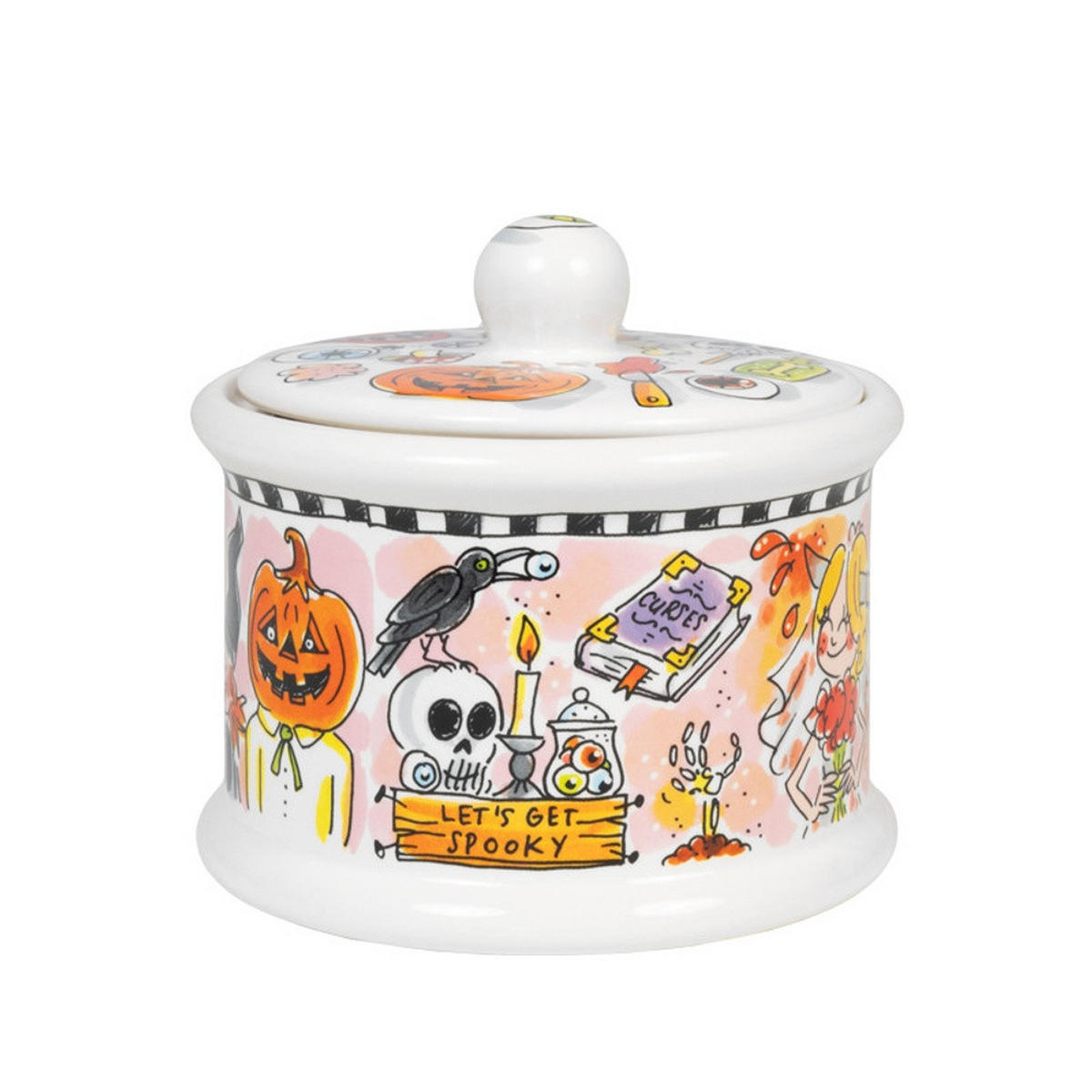 VORRATSDOSE Halloween in Bunt - 13cm - Multicolor, Keramik (14/13/14.3cm) - Blond Amsterdam