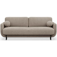 SCHLAFSOFA Ovals Beige - Beige/Schwarz, Textil/Metall (236/95/96cm) - Selsey