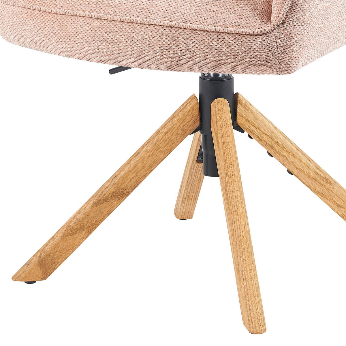 BÜROSTUHL Mika-Amia - Honigeiche/Rosa, Eichenholz/Holz (60/88/65cm) - DUBI Möbel