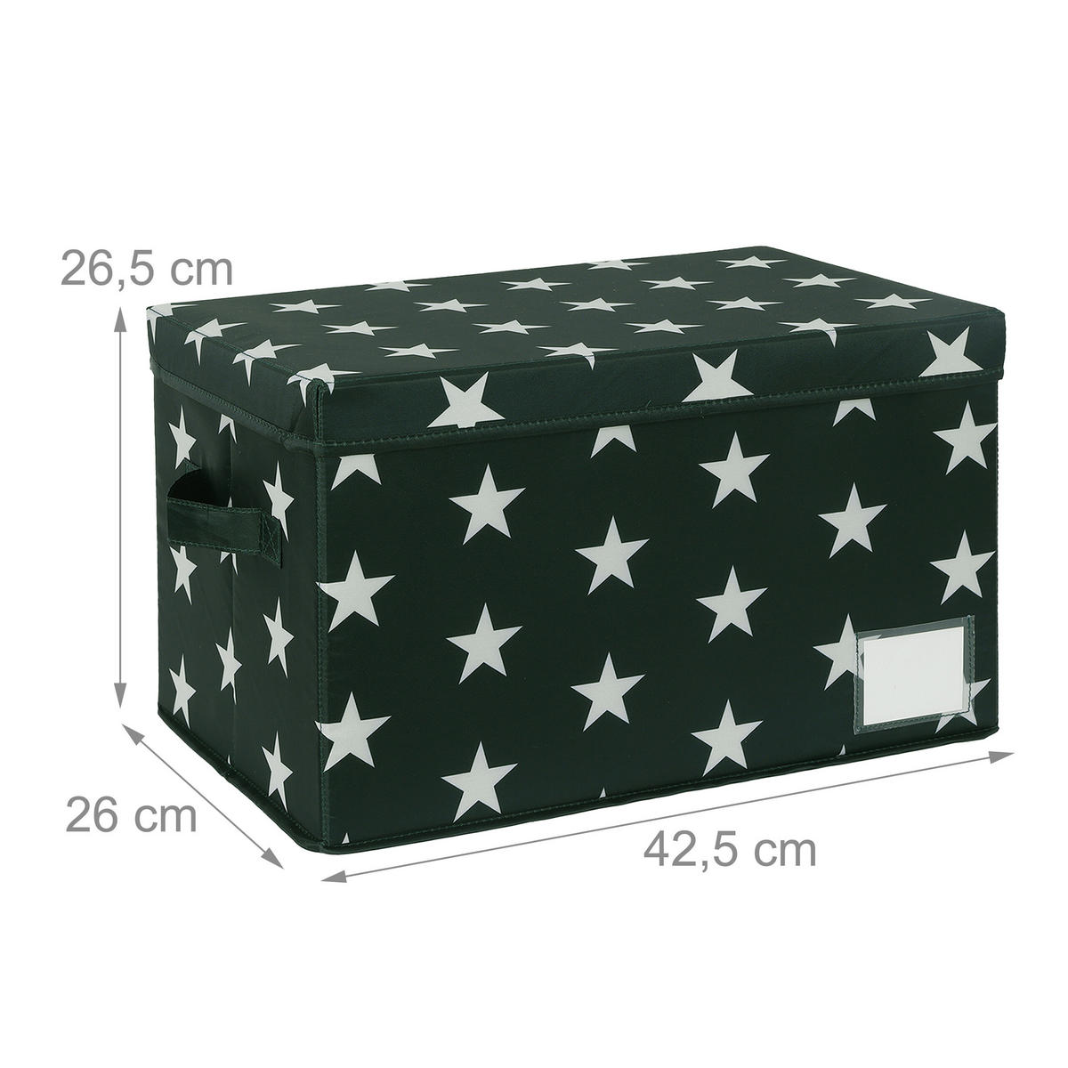 ŠKATLA za shranjevanje božičnih kroglic - temno zelena, umetna masa/tekstil (42.5/26.5/26cm) - Relaxdays