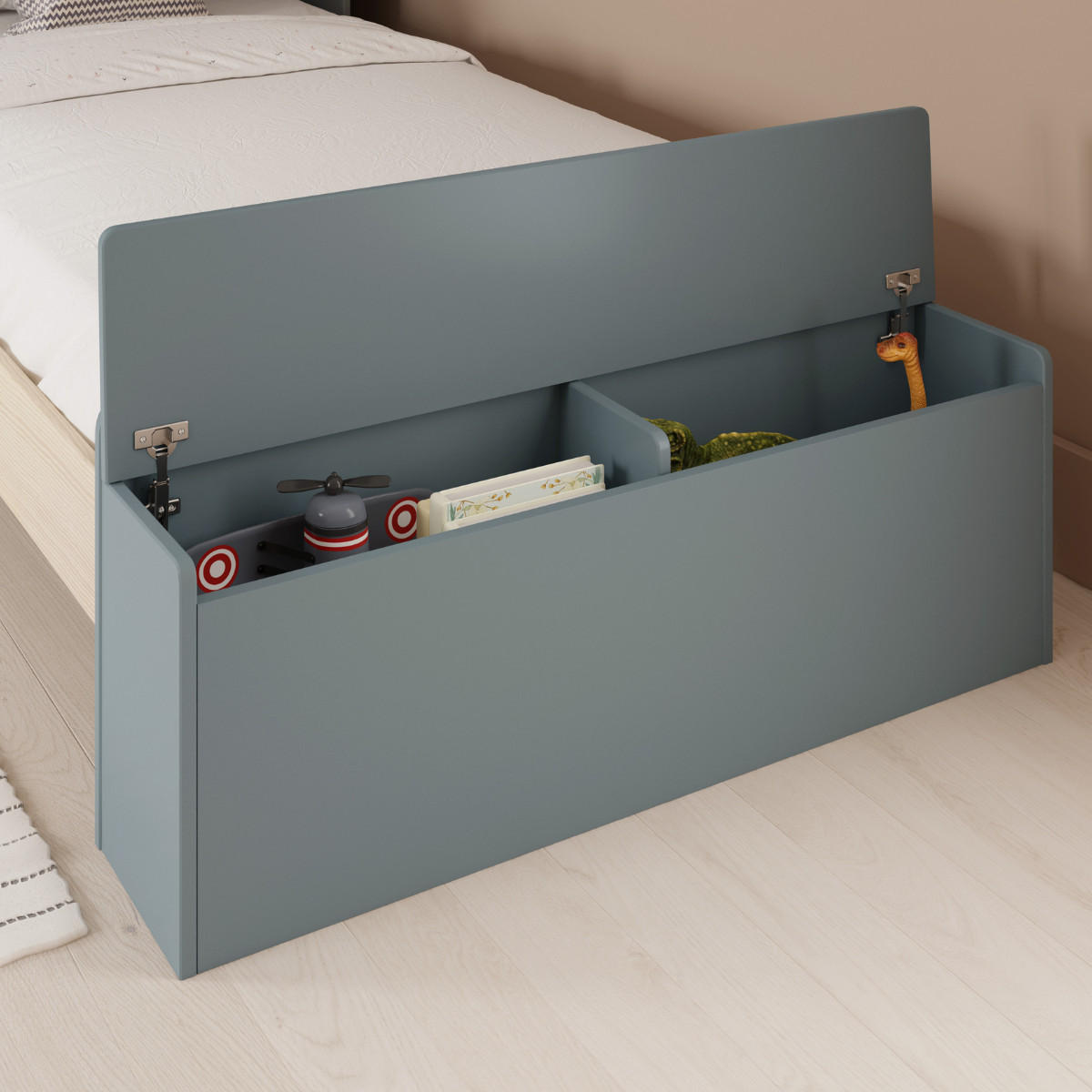 KINDERBETT Odessa Grün 216.5/128.5/153 cm - Grün, Holz (90/190cm) - Calicosy