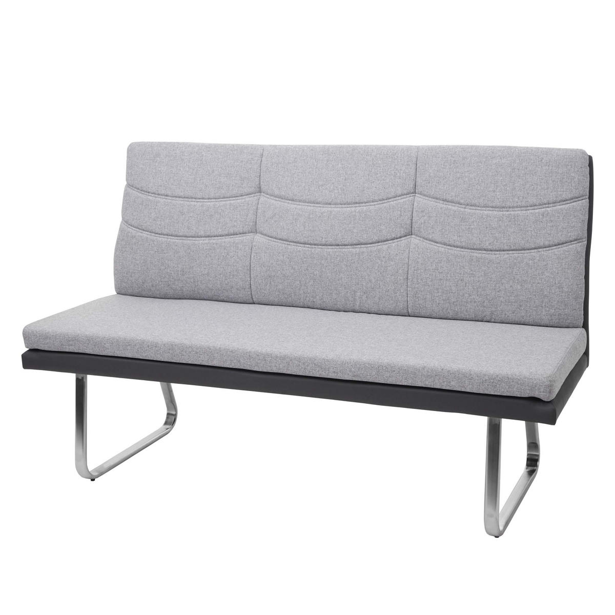 SITZBANK Grau, Schwarz - Schwarz/Grau, Textil (160/96/70cm) - MCW