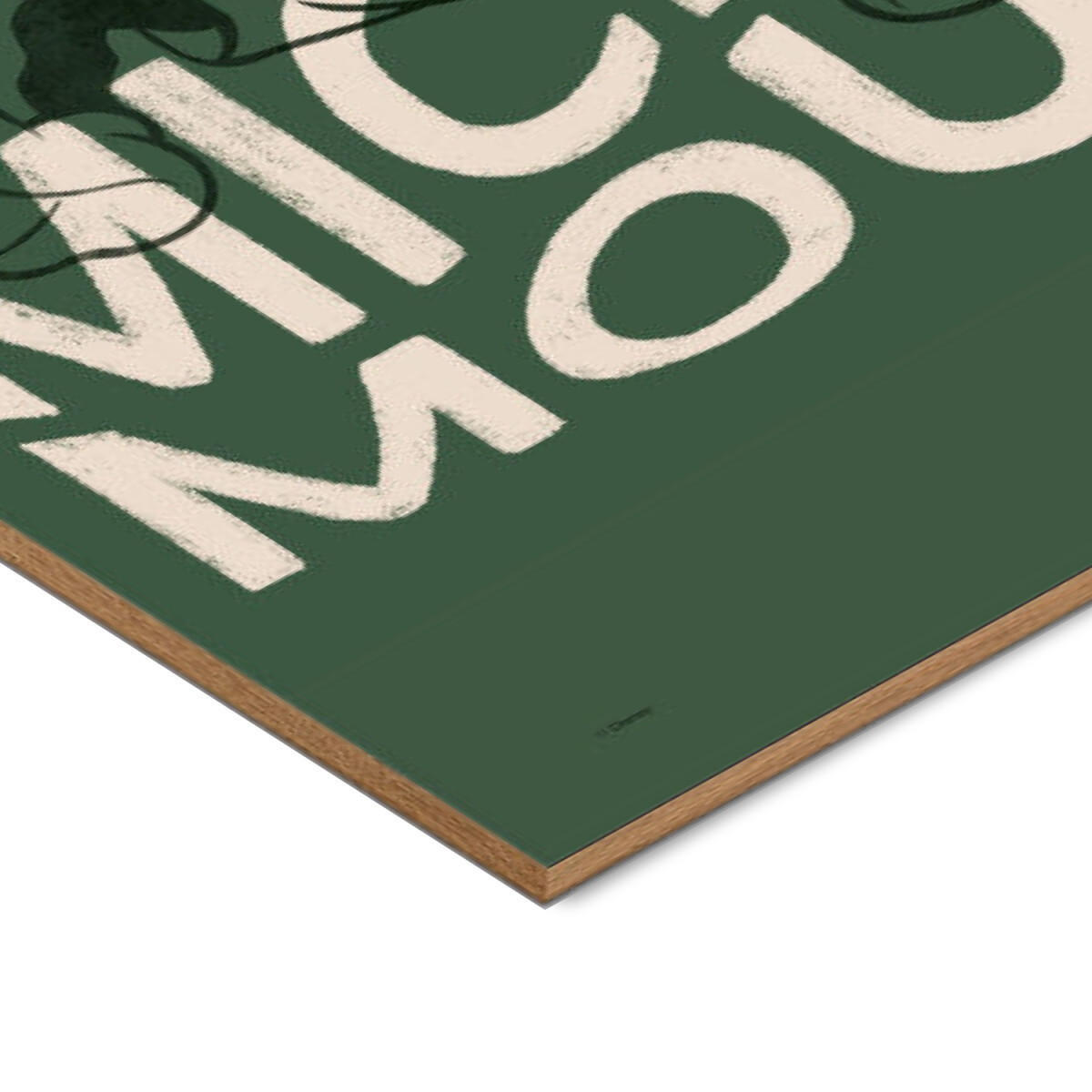 POSTER mit Rahmen Disney - Disney - Mickey Mouse Wavy Green - Eichefarben/Grün, Holz/Papier (70/100cm) - Poster&Frame