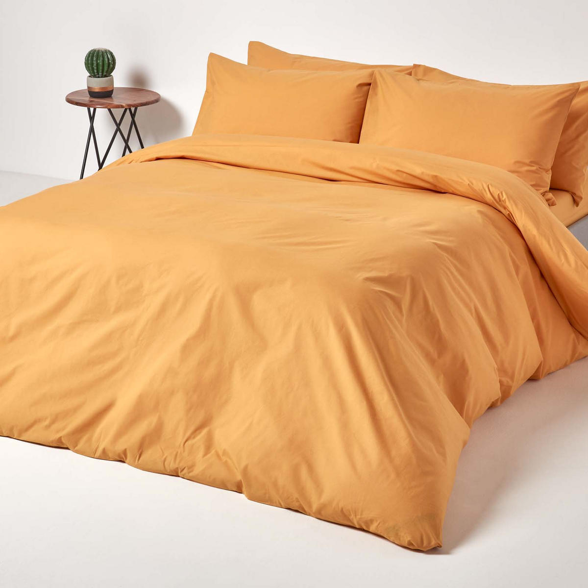PERKAL-SPANNBETTLAKEN, Ägyptische Baumwolle, Fadendichte 200 - Gelb, Textil (120/190cm) - Homescapes
