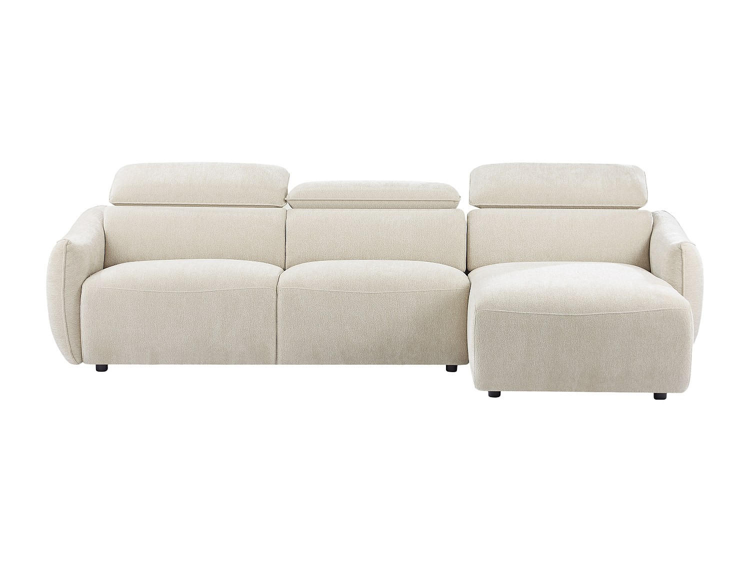 SOFA ohne Schlafmöglichkeit - 5 Personen - Stoff - Beige - - Beige, Textil (286/78/166cm) - Vente-Unique