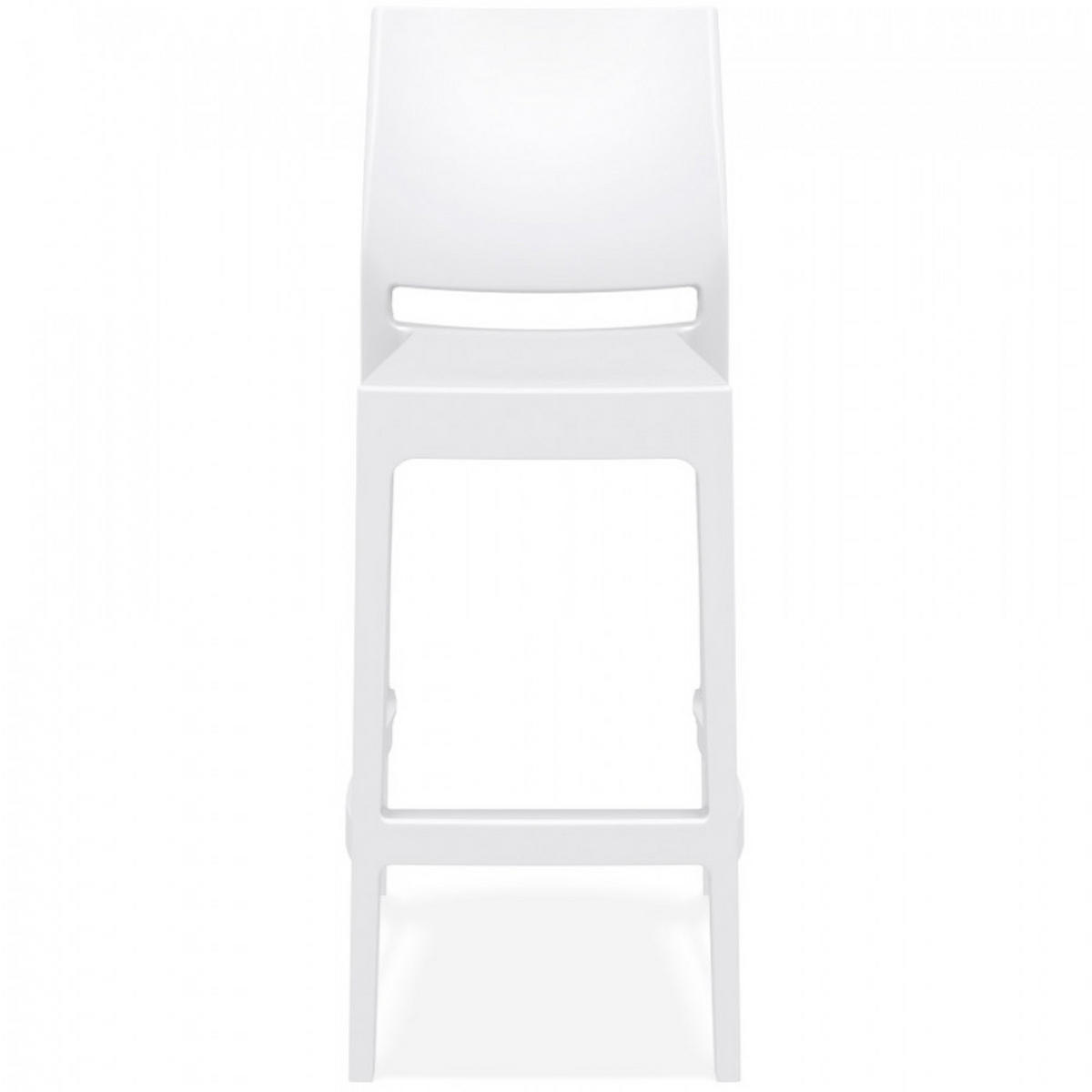 BARHOCKER Weiß 51x107x41cm - Weiß, Kunststoff (51/107/41cm) - AlterEgo