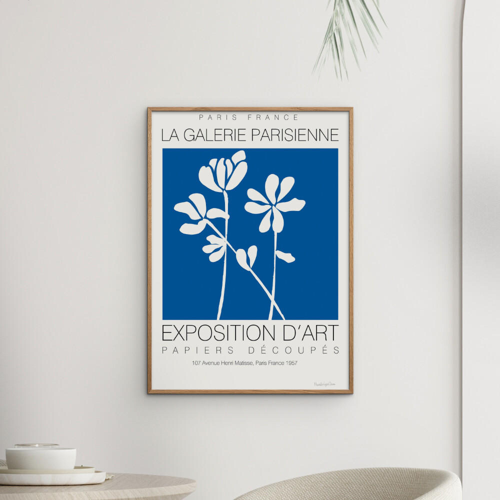POSTER Wild Apple - Fleurs de Matisse II - Blau, Papier (30/40/0.1cm) - Poster&Frame