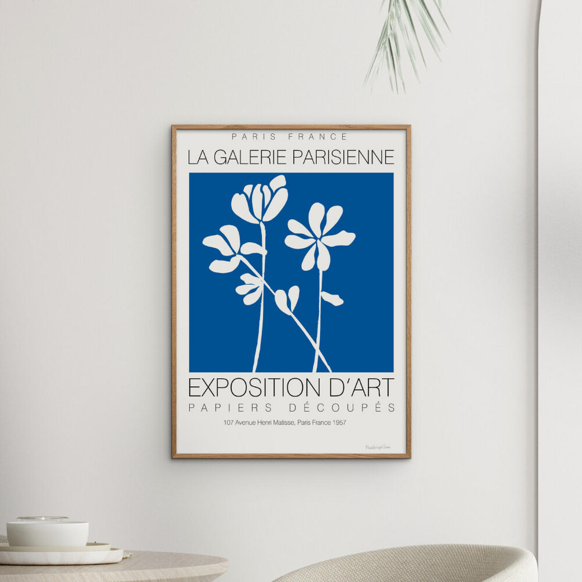 POSTER Wild Apple - Fleurs de Matisse II - Blau, Papier (30/40/0.1cm) - Poster&Frame
