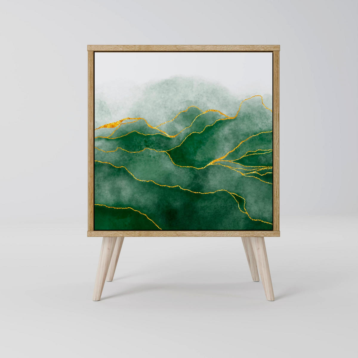 SIDEBOARD EXPENSIVE NATURE, Grau, 57,5x42x57,5 cm, Ohne Füße - Multicolor/Grau, Holzwerkstoff (57.5/57.5/42cm) - SpaceRebels