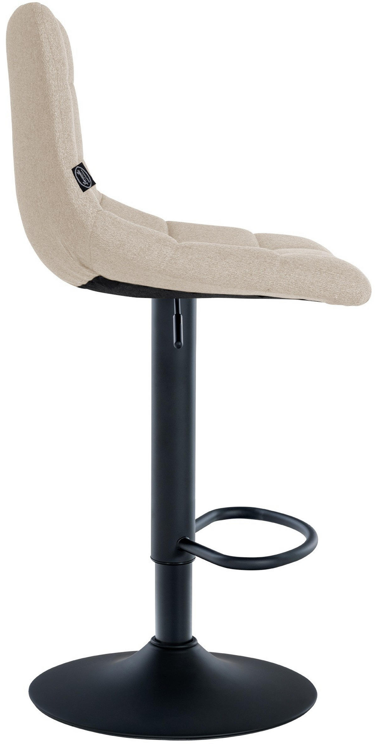 BARHOCKER Jerry Stoff 87-108,5x43x46,5 cm Creme - Creme, Textil (43/87/46.5cm) - furnicato
