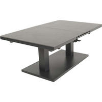 GARTENTISCH Geneva - Anthrazit - 140/180/85/54/75,5 cm - Dunkelgrau, Glas (140/85/54cm) - Lesli Living