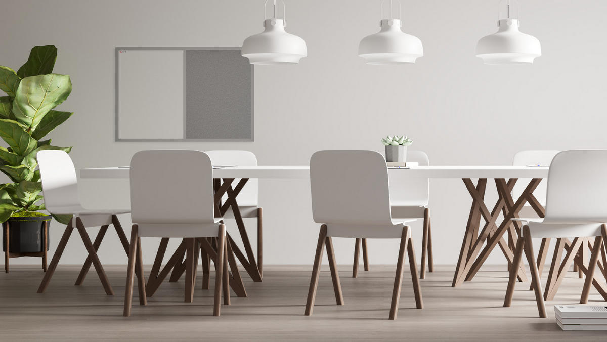 KOMBITAFEL, Kork grau / magnetisch weiß 90x60 - Grau, Holz (90/60/1.5cm) - ALLboards