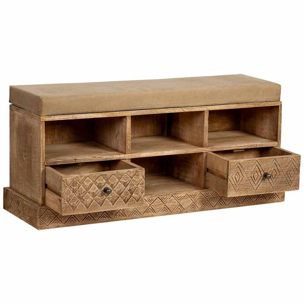 BANK aus Holz, 104x33x48cm - Naturfarben, Holz (104/48/33cm) - Wanderlust