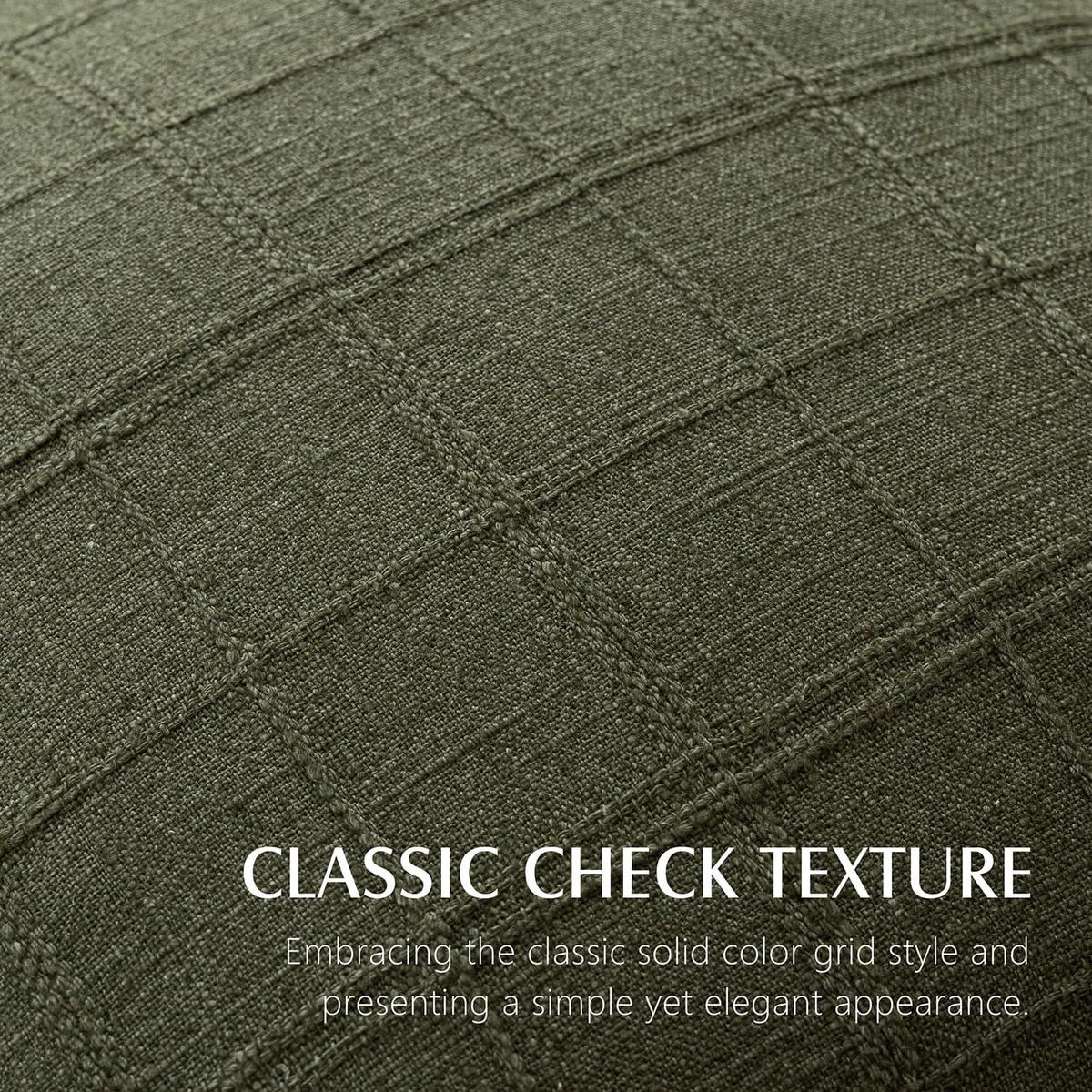 KISSENBEZUG – Füllung nicht enthalten – dunkelgrün – 45 x 45 cm – 2er-Set - Weiß, Textil (45/45cm)
