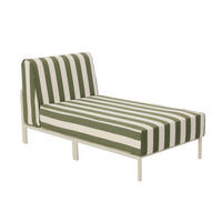 CHAISELONGUE, Kakigrün - Grün, Textil (72/78/153cm) - Oviala