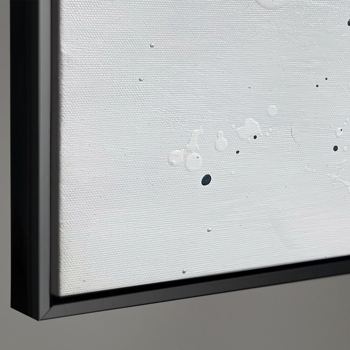 GEMÄLDE Tanz der Spritzer II Schattenfugenrahmen Schwarz 120x80 cm - Schwarz, Holz (120/80cm) - YS-art gallery