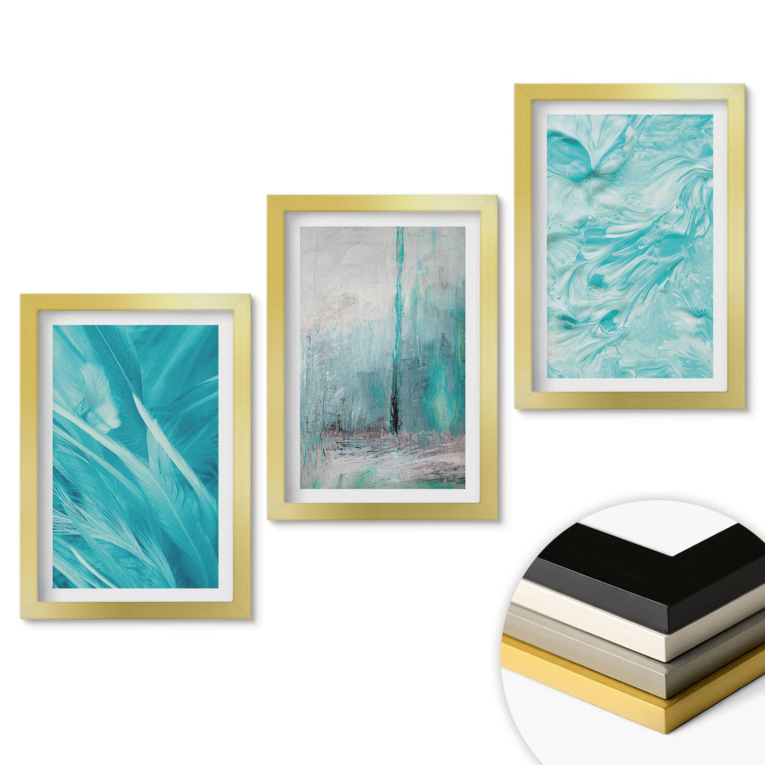 ArtPrintCave Wandbilder Gold 20x30 cm