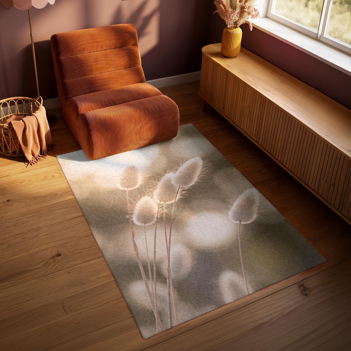 KOBERCE - Chvostoskok - Biely - Slnečné svetlo - 90x150 cm - béžová, textil/plast (90/0.4cm) - OnlyWow