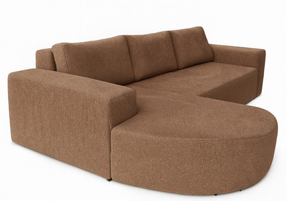 ECKSOFA Braun Vello Mit Schlaffunktion Links - Braun, Textil (270/165cm) - Sepro Meble
