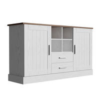 KOMMODE aus Spanplatte 140x40x79,5cm in Weiß mit Soft-Close - Weiß, Holzwerkstoff (140/79.5/40cm) - Modfu