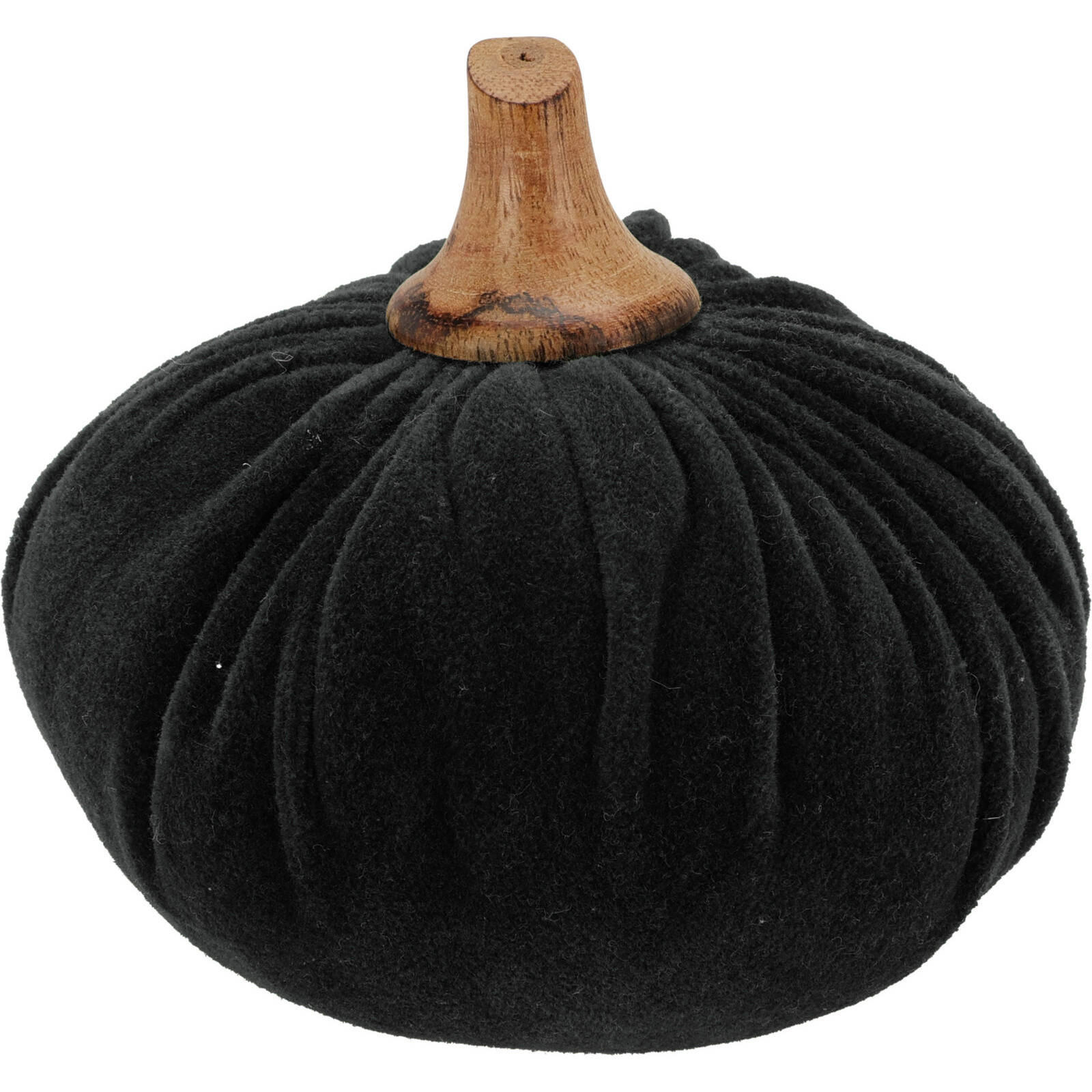 KÜRBIS Herbstdeko 11/11/10 cm - Schwarz, Textil (11/10/11cm) - Home Styling Collection