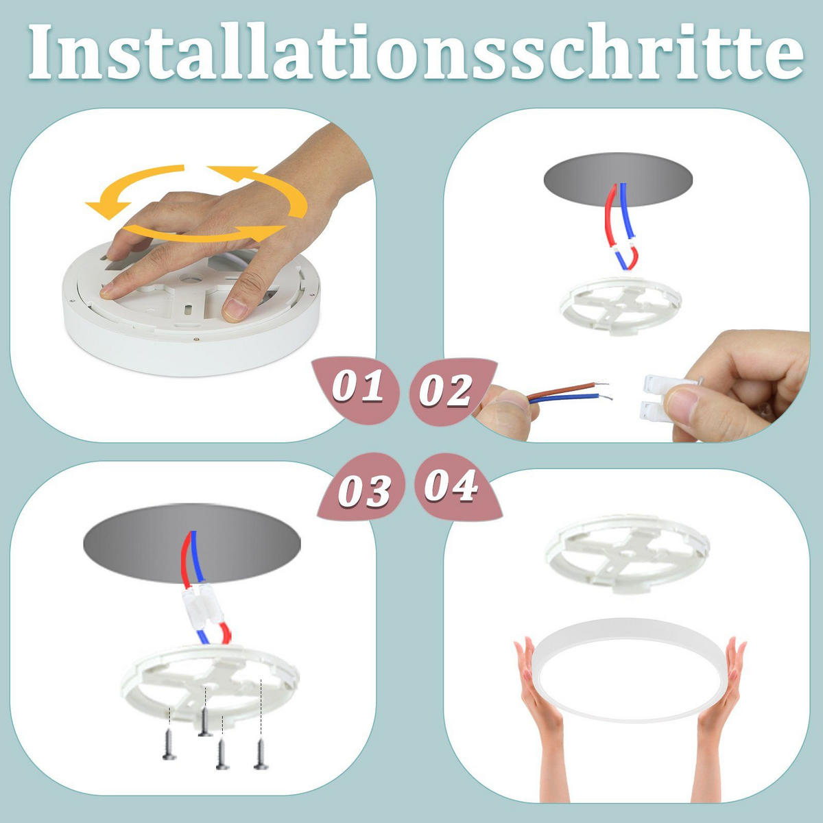 LED-DECKENLEUCHTE Diana 30 cm - Weiß, Kunststoff (30/30/2.5cm) - Nettlife