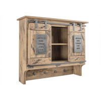 WANDGARDEROBE Mango 90x30x75 whitewash lackiert RAILWAY #360 - Beige, Holz (90/75/30cm) - Massivmoebel24
