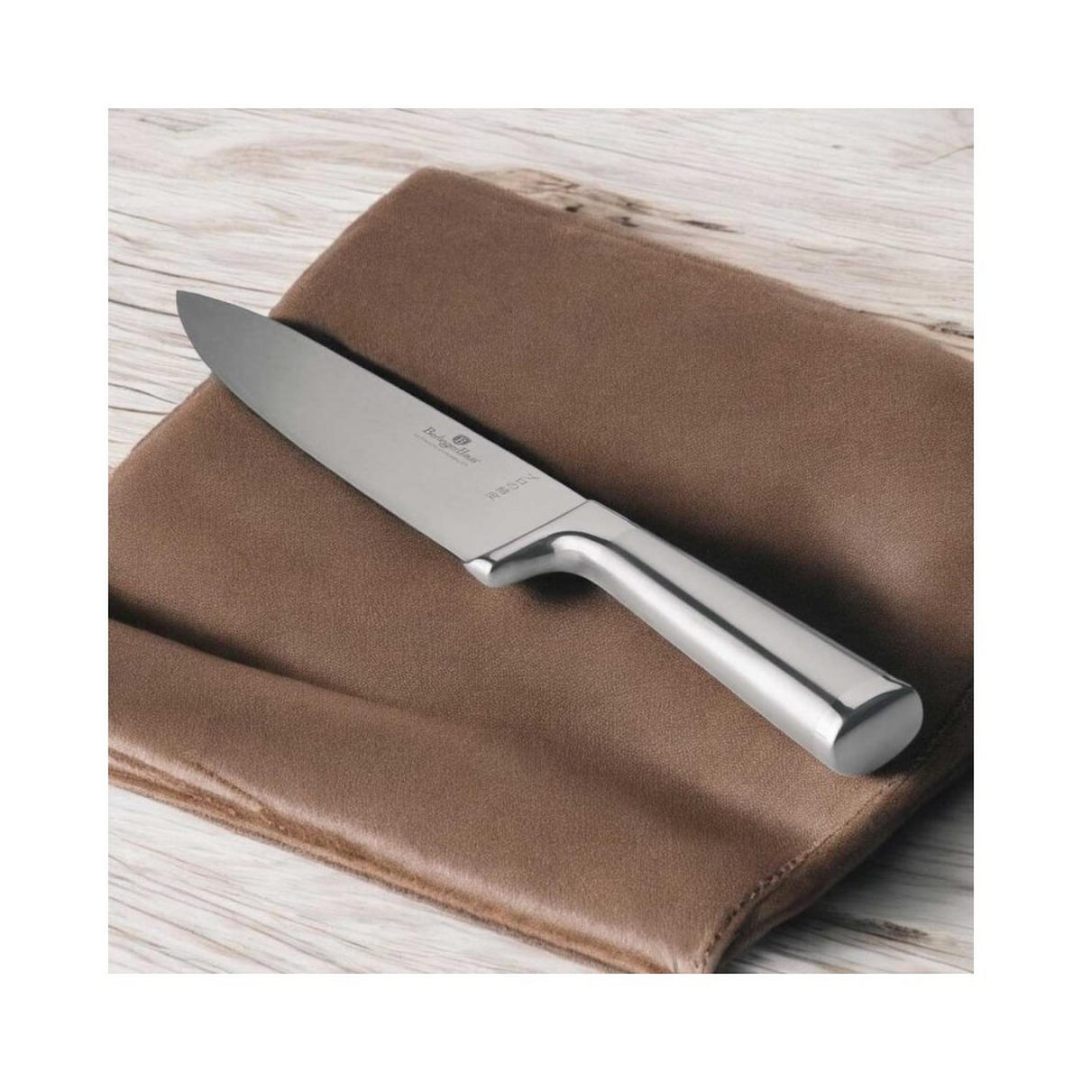 KOCHMESSER Silber 34/5/34 cm BH2822 - Silberfarben, Metall (34cm) - Berlinger Haus