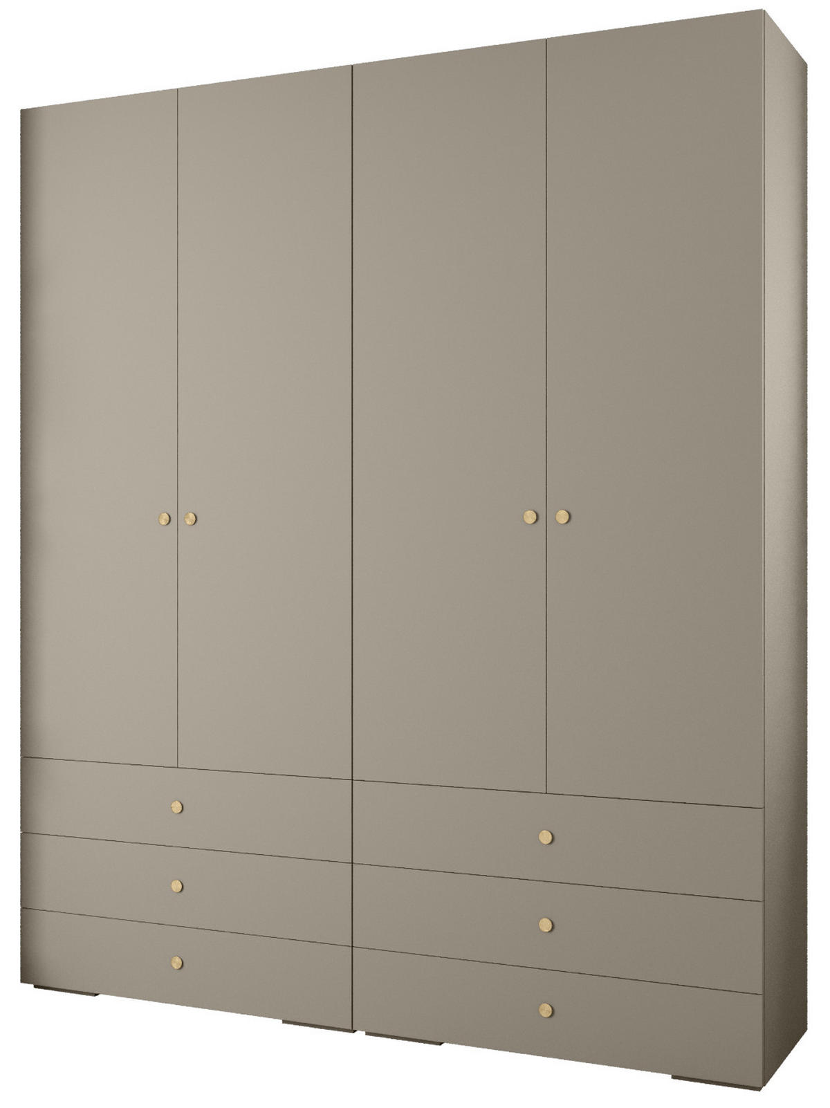 GARDEROBEN-SET 236,7/200/47 - Kaschmir/Goldfarben, Holz/Kunststoff (200/236.7/47cm) - Abiks Möbel