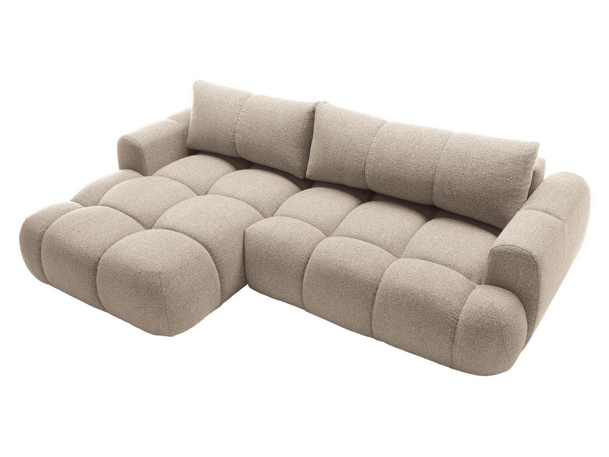 ECKSOFA Mitto, Seite: Links - Beige/Schwarz, Holz/Kunststoff (270/173cm) - MIRJAN24