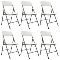KLAPPSTÜHLE 6er Set bis 150kg 50x46x83,5 cm - Weiß, Kunststoff (50/83.5/46cm) - Amanka