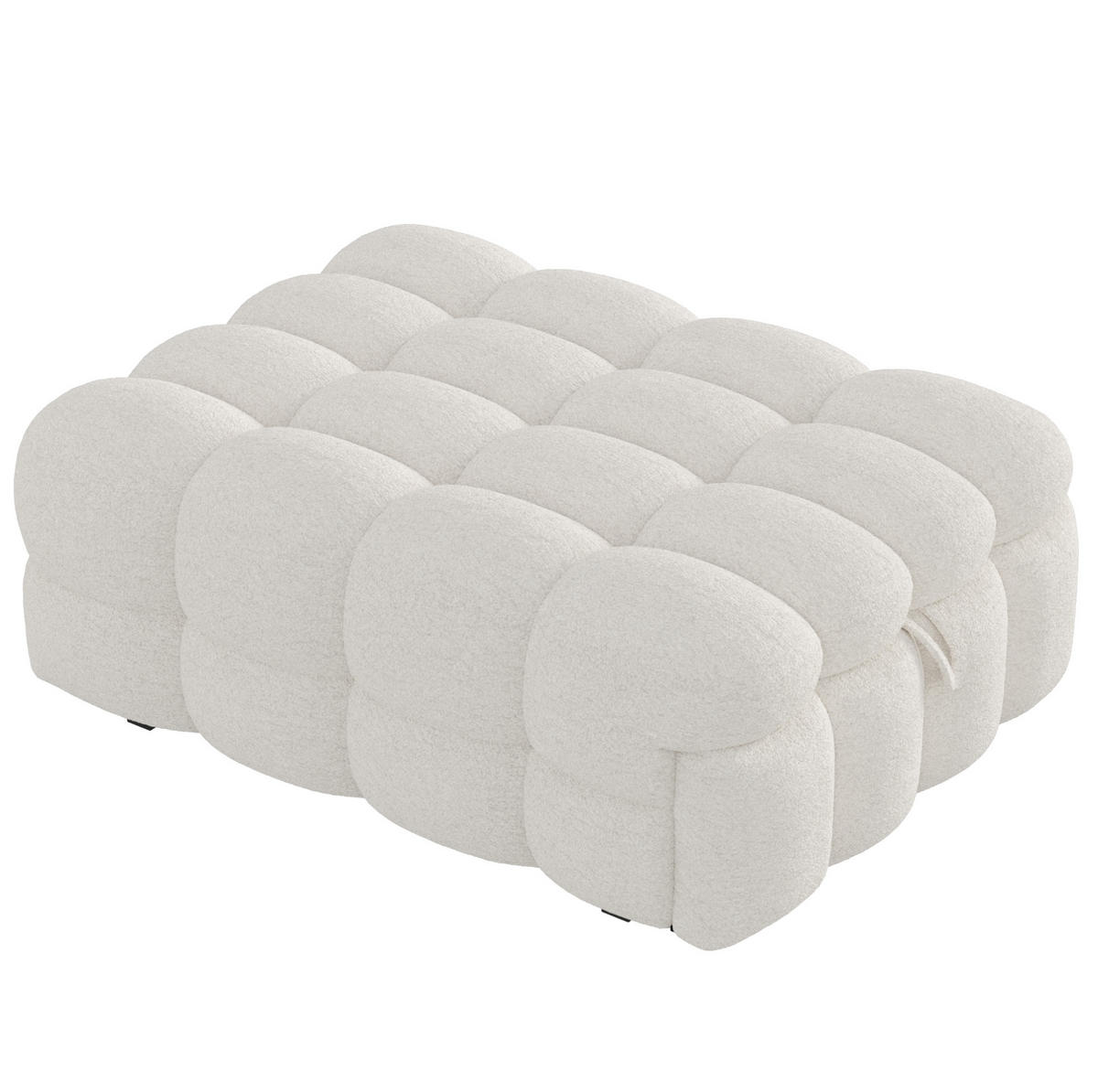 BETT 183/76/42 cm Beige aus Teddy mit Ausziehfunktion - Rosa, Textil (70/180cm) - OKMYHOME