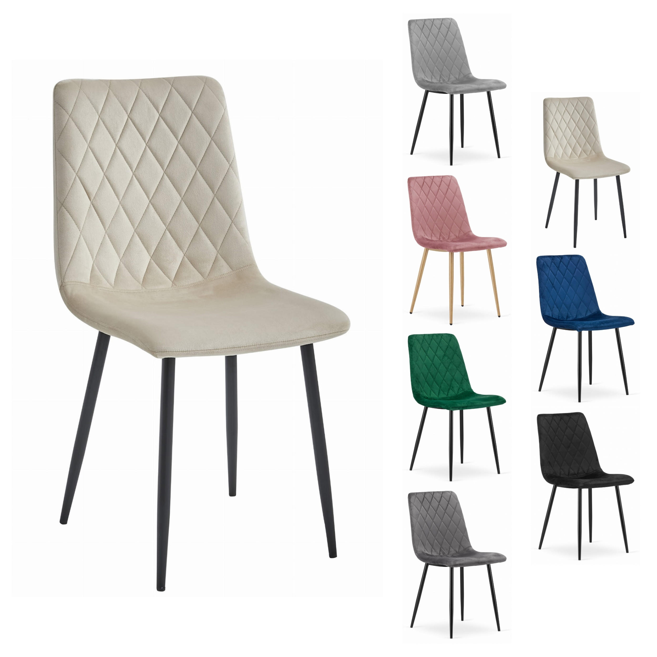 Thumbnail - Komodee Stuhl, Rosa, Textil, 45x82x54 cm, Esszimmer, Stühle, Esszimmerstühle, Vierfußstühle