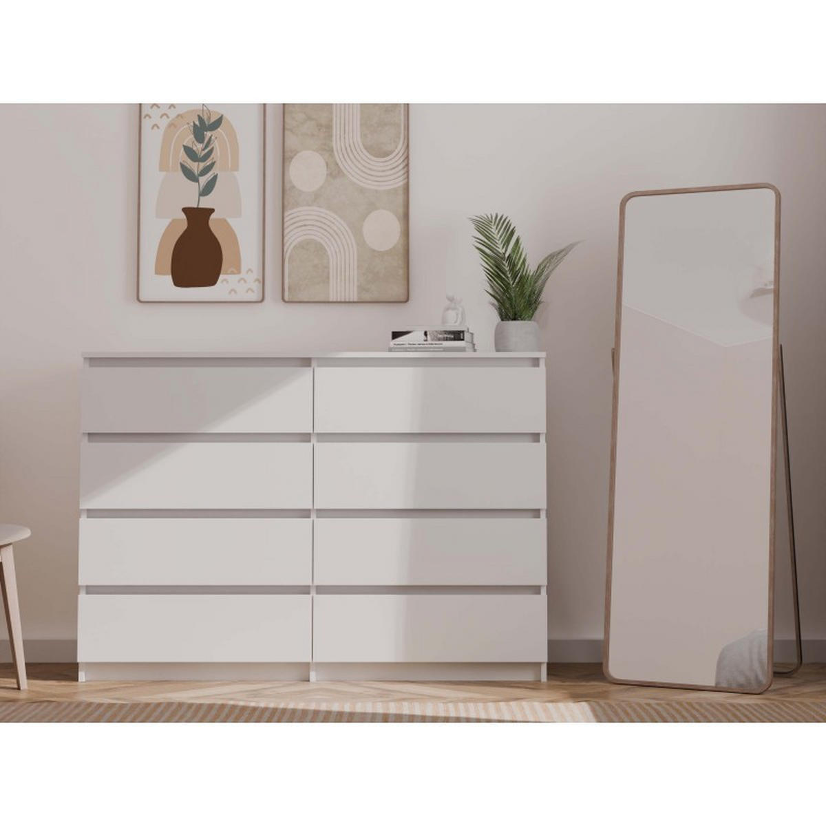 KOMMODE Weiß 138/97/40 - Weiß, Holzwerkstoff (138/97/40cm) - RAUMHIRSCH FURNITURE