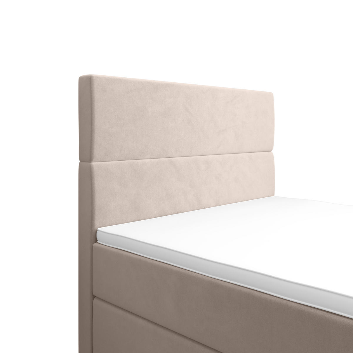 BOXBETT FLO PLUS 90x200 Itaka 16, mit Matratze H3, Bonell und Topper, Creme - Creme, Holz/Textil (90/200cm) - Bedante