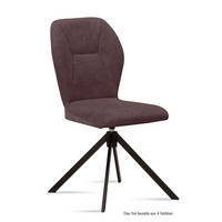 ESSZIMMERSTUHL drehbar (4er-Set) Denyse 51x92x60 Schwarz/Braun - Schwarz/Braun, Kunststoff (60/92/51cm) - 58aufmkessel