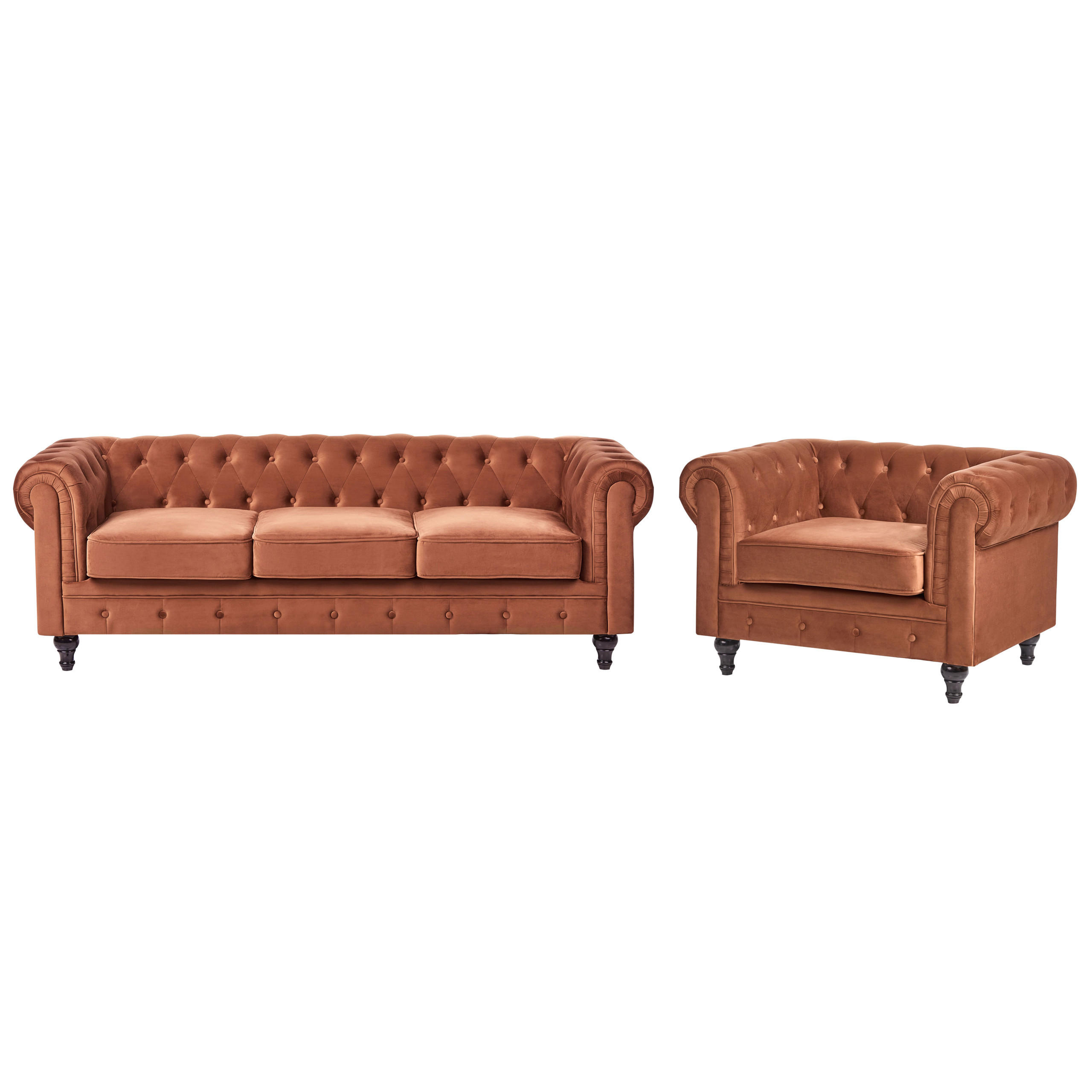 Beliani Sofa-Set Gold 201x70x75 cm