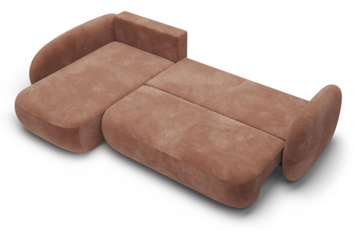ECKSOFA Braun OLIVIO II Ausziehbar Links - Braun, Textil (289/190cm) - Sepro Meble