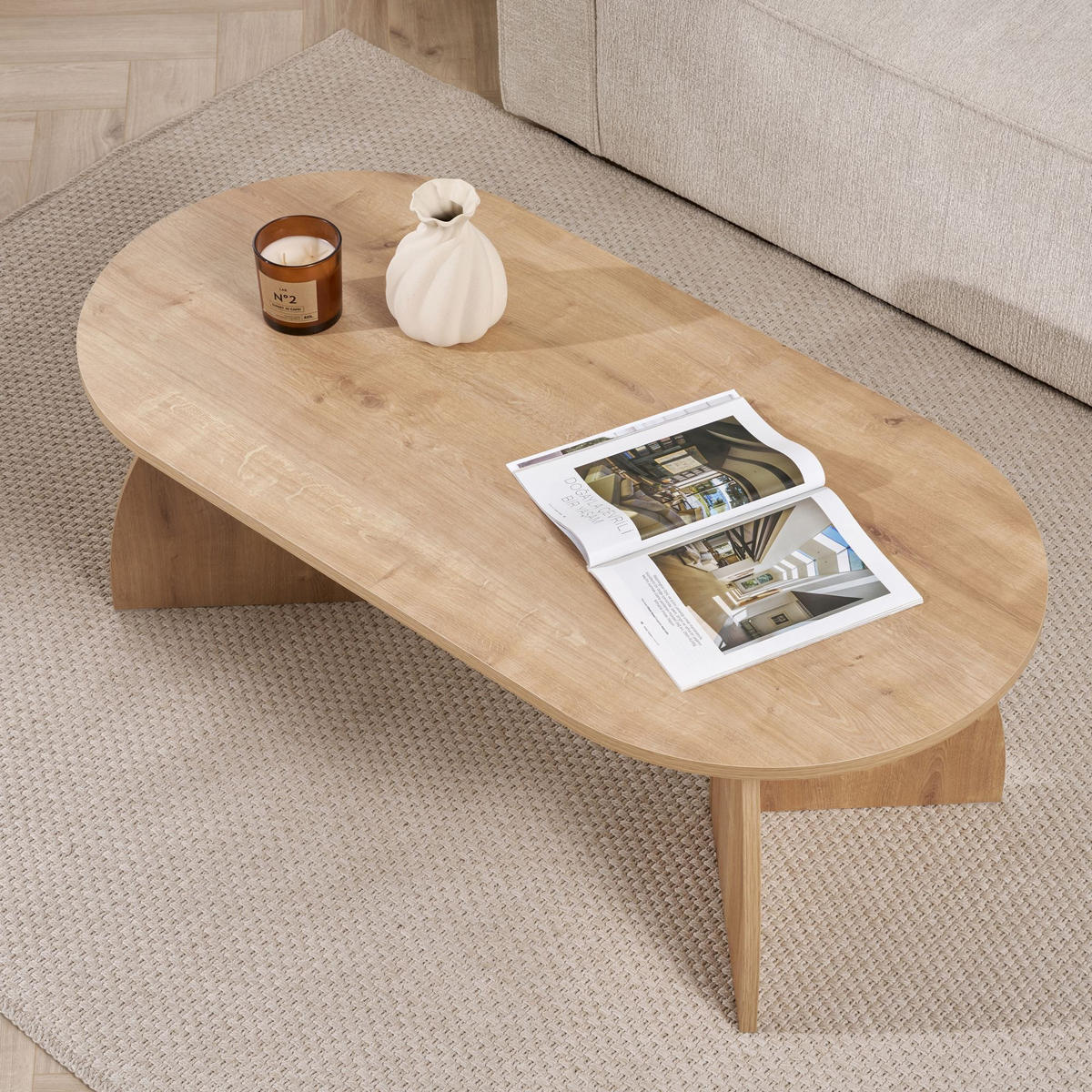 COUCHTISCH melina Braun - Braun, Holz (120/60/40cm) - Habitat Garten