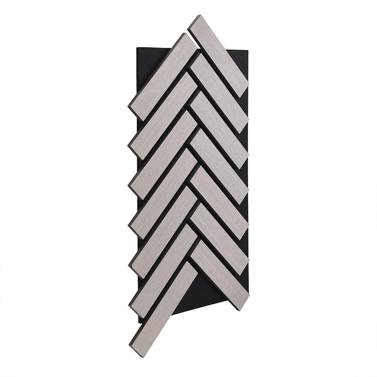 AKUSTIKPANEEL VEGA - Grey Oak, 1 x Paneel - Grau, Holz/Textil (40.5/80/2.2cm) - Home Deluxe