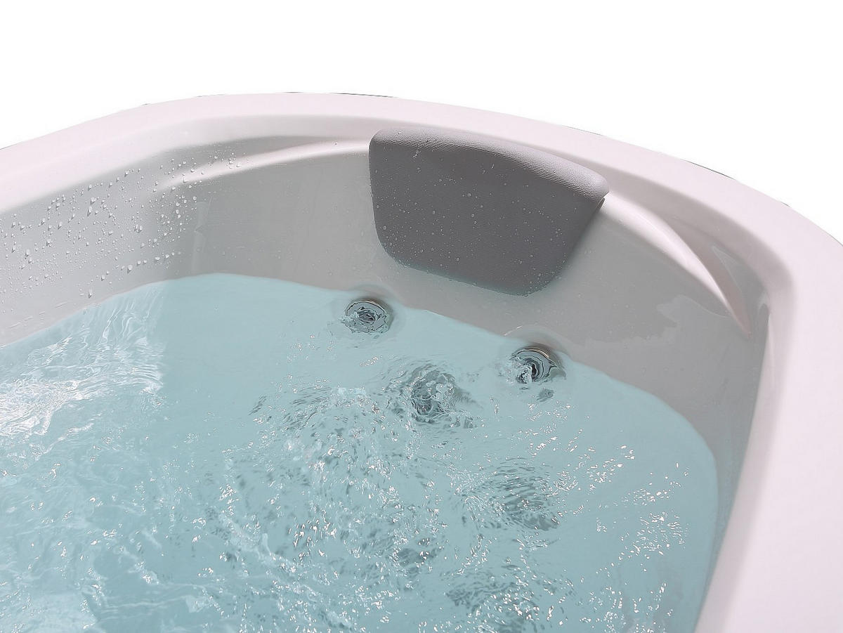 WHIRLPOOL 2 Plätze - Perlweiß - 14 Düsen - 210 x 110 x 74 cm - System BALBOA - SAMOA IV - Weiß, Kunststoff (210/74/110cm) - Vente-Unique