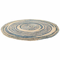 JUTETEPPICH rund, braun, D120x1 cm - Blaugrau/Naturfarben, Naturmaterialien (120/120cm) - Wanderlust