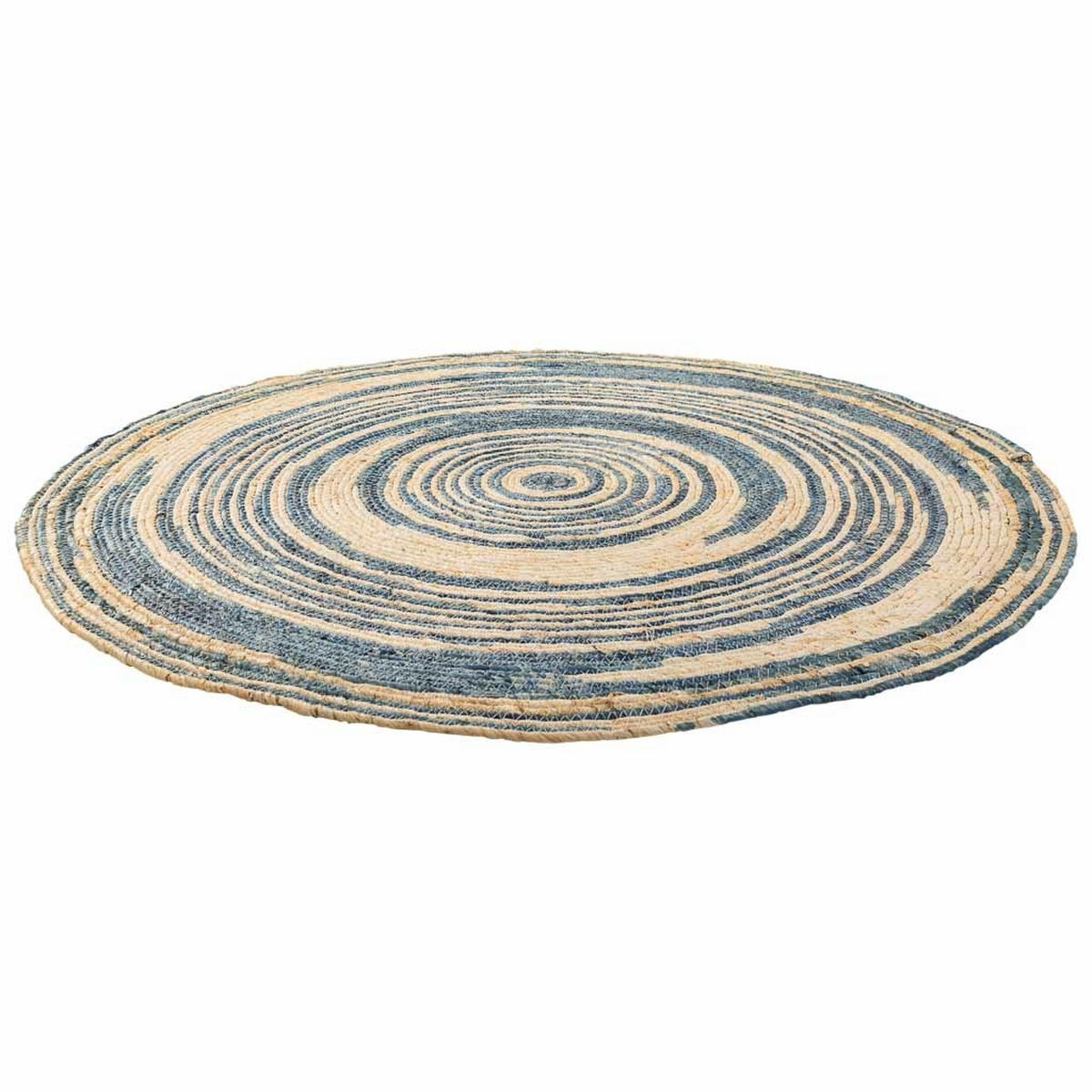 JUTETEPPICH rund, braun, D120x1 cm - Blaugrau/Naturfarben, Naturmaterialien (120/120cm) - Wanderlust
