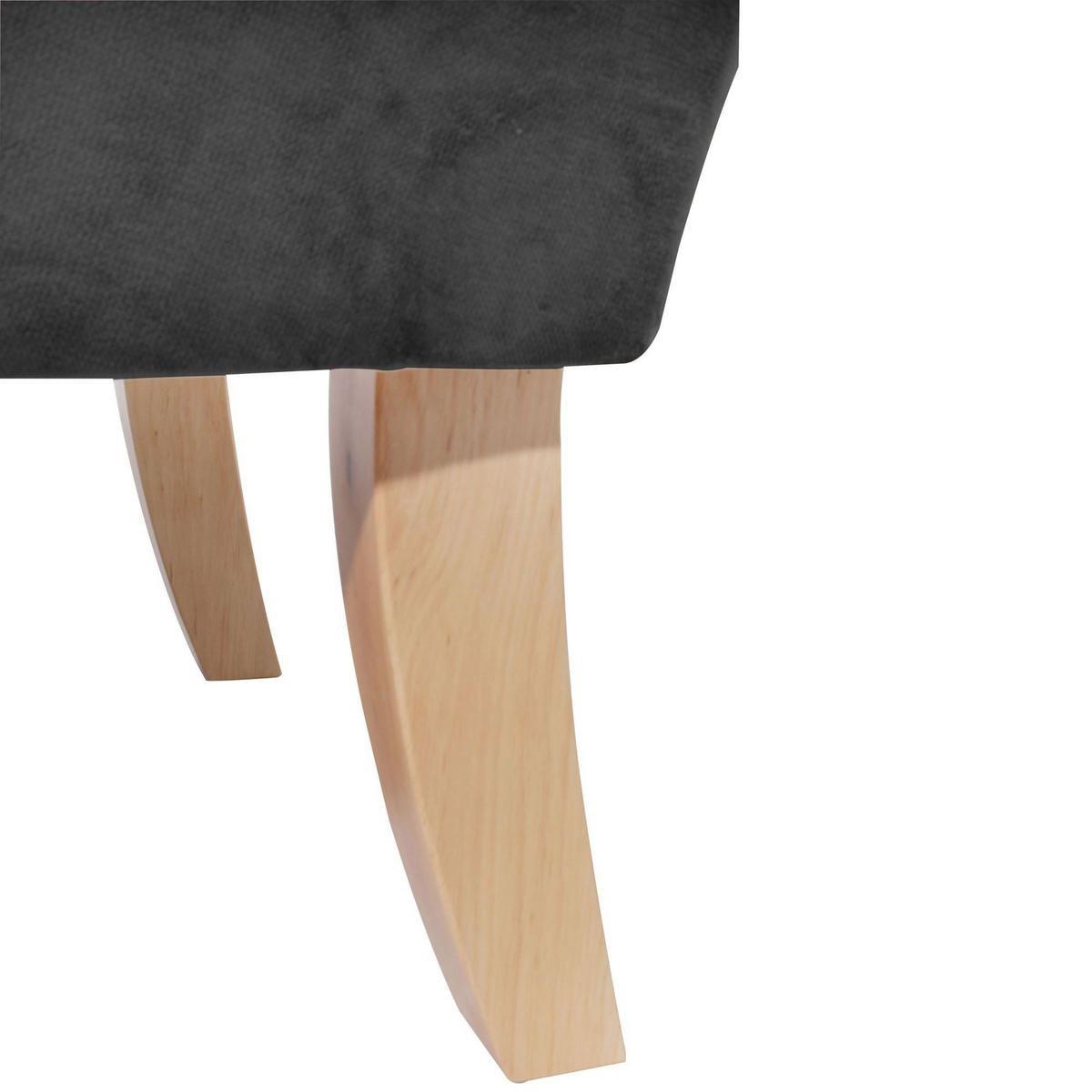 SESSEL Kaiya Bezug Samtvelours Buche natur / anthrazit - Grau, Kunststoff (71/97/82cm) - 58aufmkessel