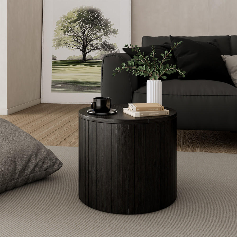 KONFERENČNÍ STOLEK Tavilo Dub/černá 38 x 38 cm - černá/barva dubu, kompozitní dřevo (38/38/32cm) - Vicco
