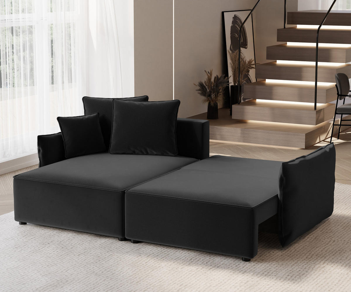 ECKSOFA LEON mit Schlaffunktion und Bettkasten Anthrazit - Anthrazit, Holzwerkstoff/Kunststoff (250/160cm) - Idohome