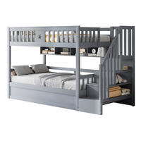 HOCHBETT 90/200 cm Grau mit hydraulischem Unterbett - Grau, Holz (90/200cm) - MIVRAY