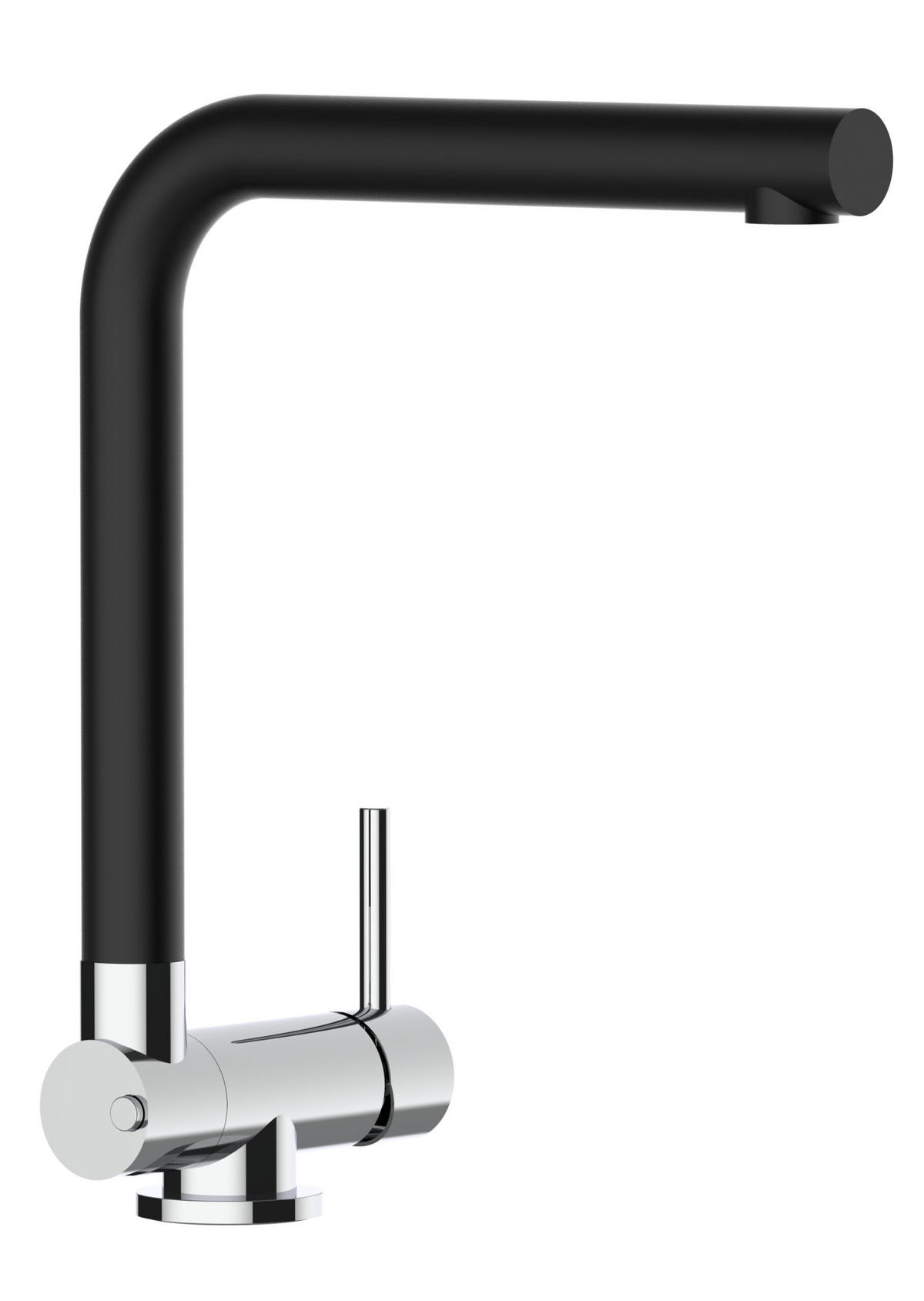 VORFENSTER-KÜCHENARMATUR, Umklappbar 4,5 CM, Verchromt und Schwarz Granit, 360° schwenkbar - Schwarz, Metall (20/29.5/20cm) - VIZIO