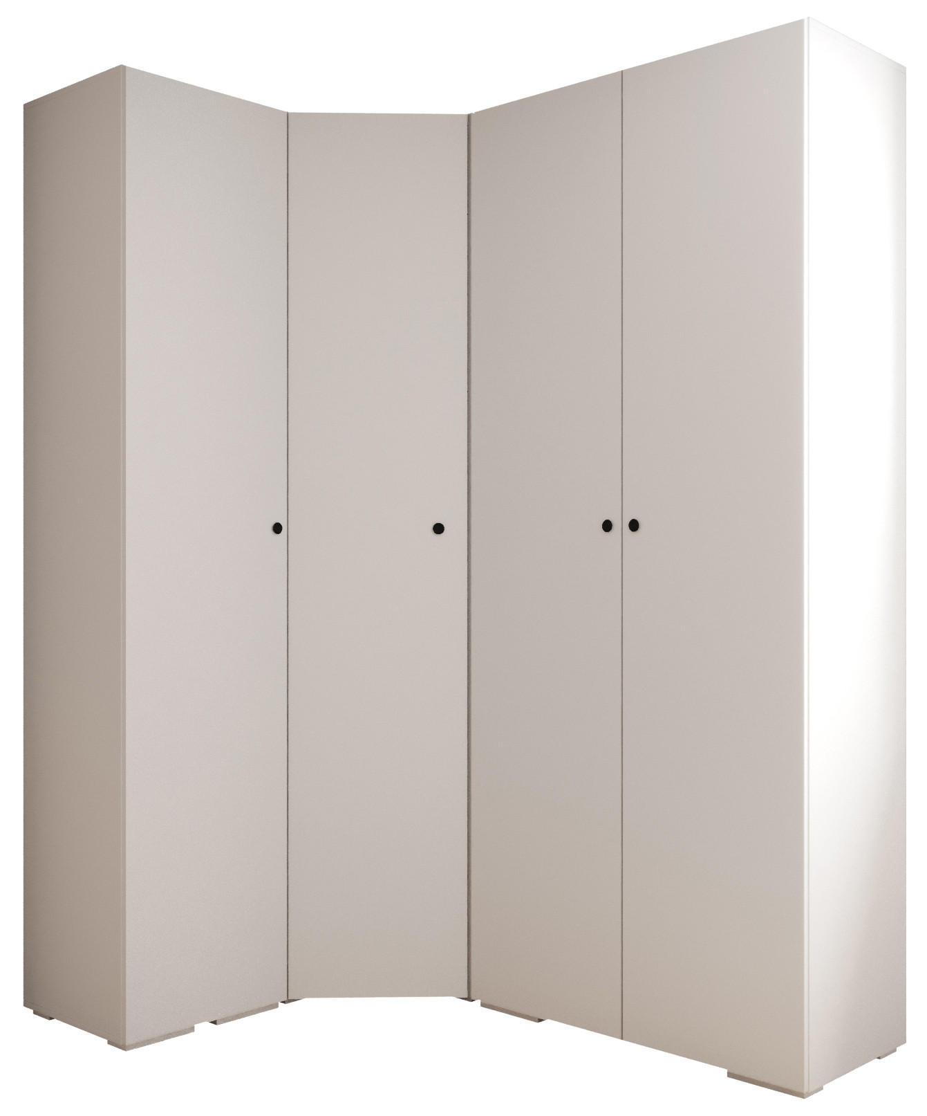 GARDEROBEN-SET 236,7/181,7/47 - Schwarz/Weiß, Holz/Kunststoff (181.7/236.7/47cm) - Abiks Möbel