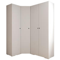 GARDEROBEN-SET 236,7/181,7/47 - Schwarz/Weiß, Holz/Kunststoff (181.7/236.7/47cm) - Abiks Möbel